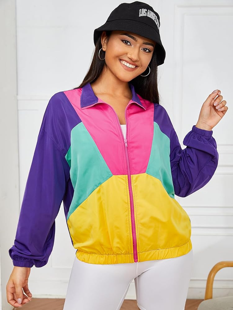 Amazon.com: WDIRARA Women's Color Block Zipper Front Long Amazon.com: WDIRARA Women's Color Block Zipper Front Long